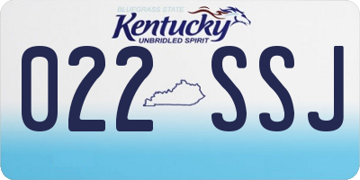 KY license plate 022SSJ
