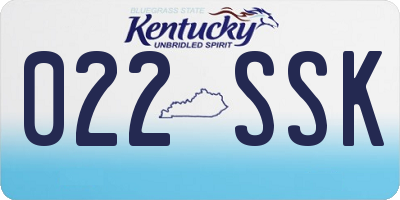 KY license plate 022SSK
