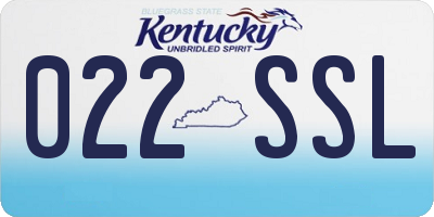 KY license plate 022SSL