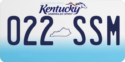 KY license plate 022SSM