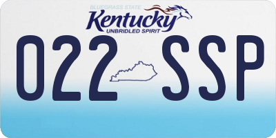 KY license plate 022SSP