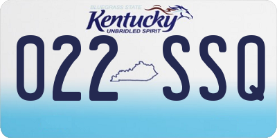 KY license plate 022SSQ