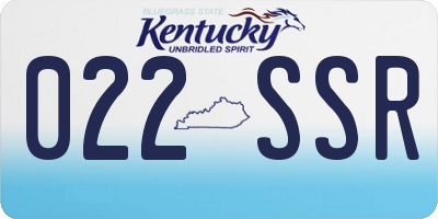 KY license plate 022SSR