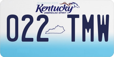 KY license plate 022TMW