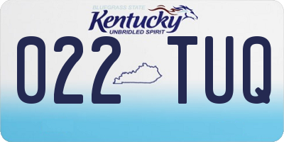 KY license plate 022TUQ