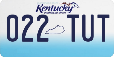 KY license plate 022TUT