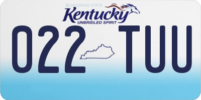 KY license plate 022TUU