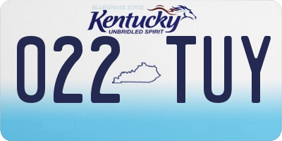 KY license plate 022TUY