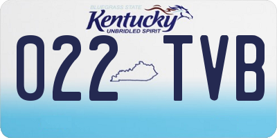 KY license plate 022TVB