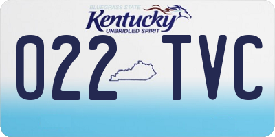 KY license plate 022TVC