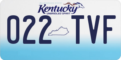 KY license plate 022TVF