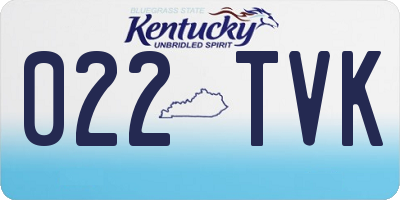 KY license plate 022TVK