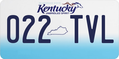 KY license plate 022TVL