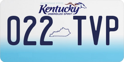 KY license plate 022TVP