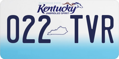 KY license plate 022TVR