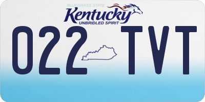 KY license plate 022TVT