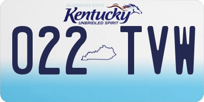 KY license plate 022TVW