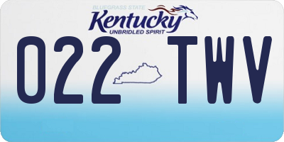 KY license plate 022TWV