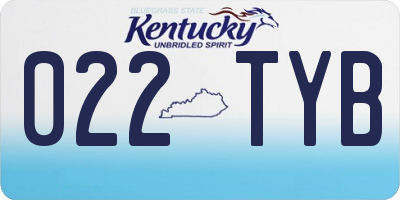 KY license plate 022TYB