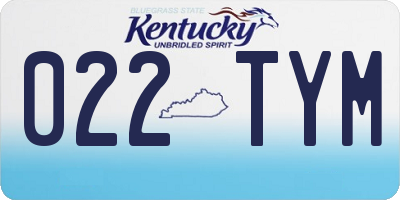 KY license plate 022TYM