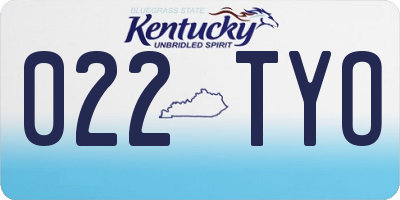 KY license plate 022TYO