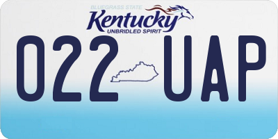 KY license plate 022UAP
