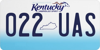 KY license plate 022UAS
