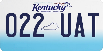 KY license plate 022UAT