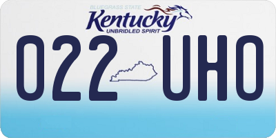 KY license plate 022UHO