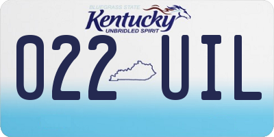 KY license plate 022UIL