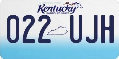 KY license plate 022UJH