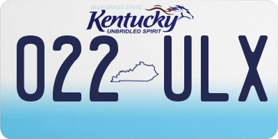 KY license plate 022ULX