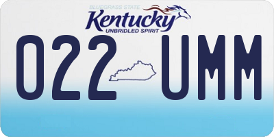 KY license plate 022UMM