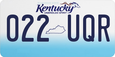 KY license plate 022UQR
