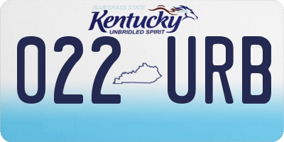 KY license plate 022URB