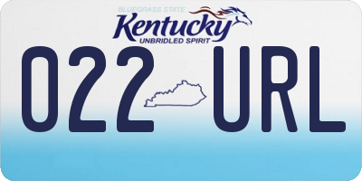 KY license plate 022URL