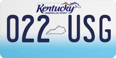 KY license plate 022USG