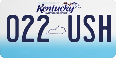 KY license plate 022USH