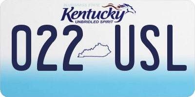 KY license plate 022USL