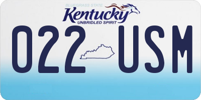 KY license plate 022USM