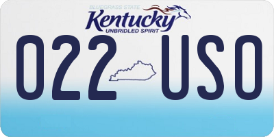 KY license plate 022USO