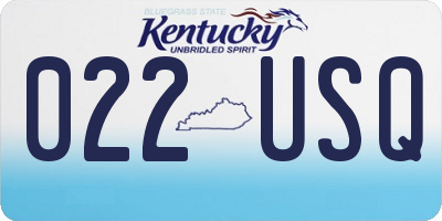 KY license plate 022USQ