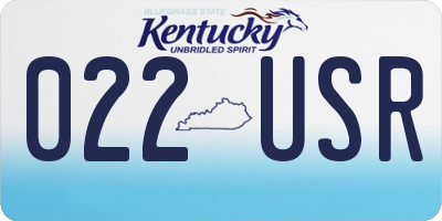 KY license plate 022USR