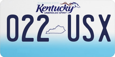 KY license plate 022USX