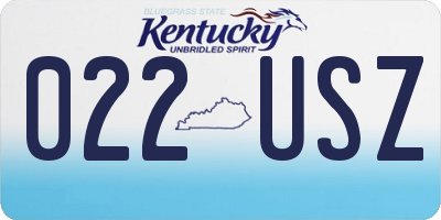 KY license plate 022USZ