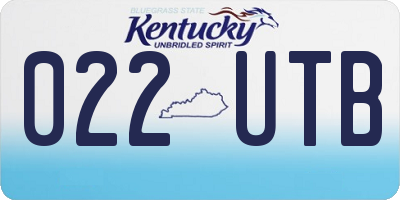 KY license plate 022UTB