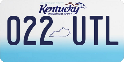 KY license plate 022UTL