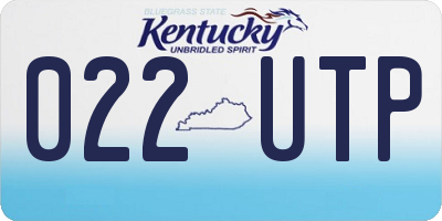 KY license plate 022UTP