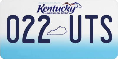 KY license plate 022UTS