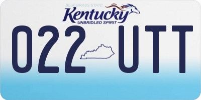 KY license plate 022UTT